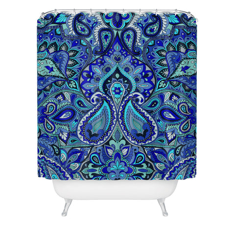 Aimee St Hill Paisley Blue Shower Curtain