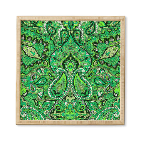 Aimee St Hill Paisley Green Framed Wall Art