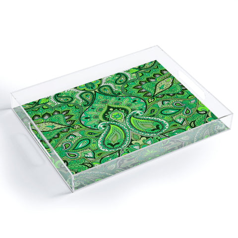 Aimee St Hill Paisley Green Acrylic Tray