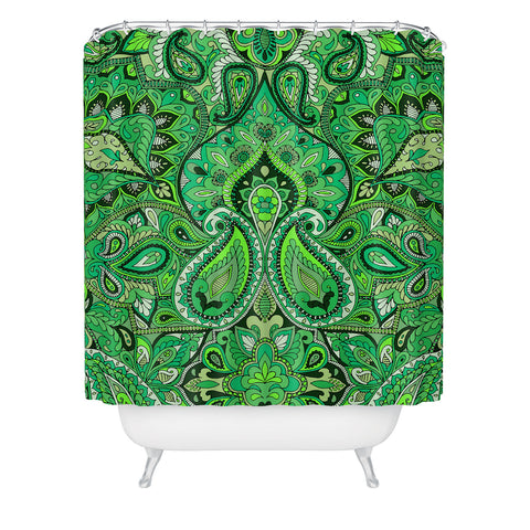 Aimee St Hill Paisley Green Shower Curtain
