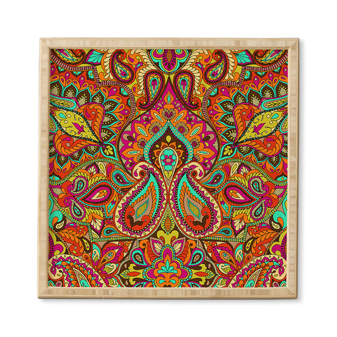 Aimee St Hill Paisley Orange Framed Wall Art