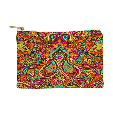 Aimee St Hill Paisley Orange Pouch
