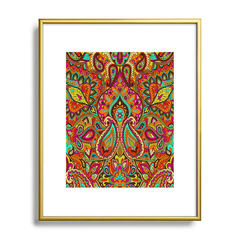 Aimee St Hill Paisley Orange Metal Framed Art Print