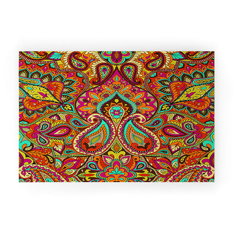 Aimee St Hill Paisley Orange Welcome Mat