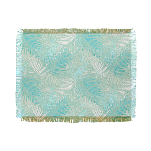 Aimee St Hill Pale Palm Throw Blanket