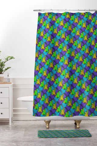 Aimee St Hill Parrots Shower Curtain And Mat