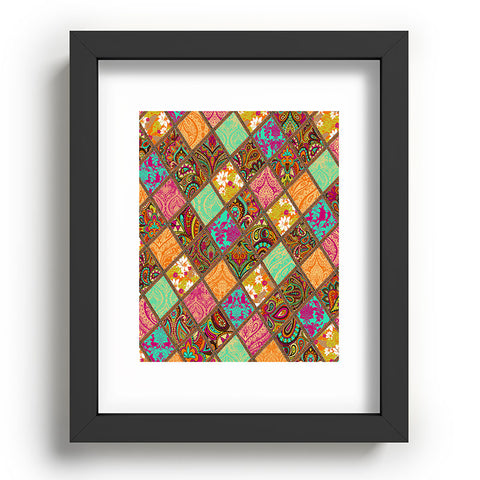Aimee St Hill Patchwork Paisley Orange Recessed Framing Rectangle