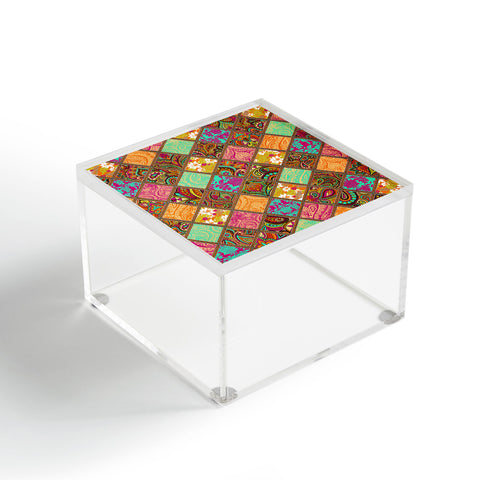 Aimee St Hill Patchwork Paisley Orange Acrylic Box
