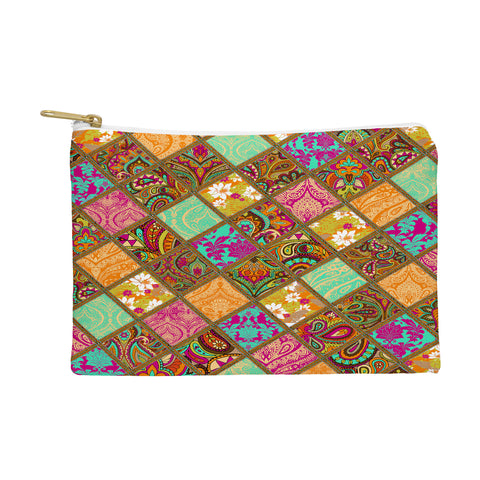 Aimee St Hill Patchwork Paisley Orange Pouch