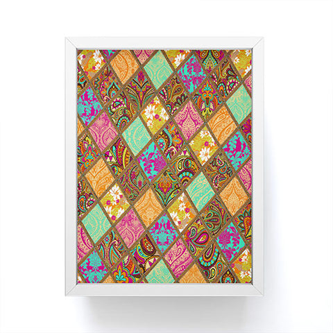 Aimee St Hill Patchwork Paisley Orange Framed Mini Art Print