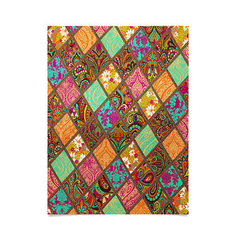 Aimee St Hill Patchwork Paisley Orange Poster