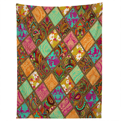 Aimee St Hill Patchwork Paisley Orange Tapestry