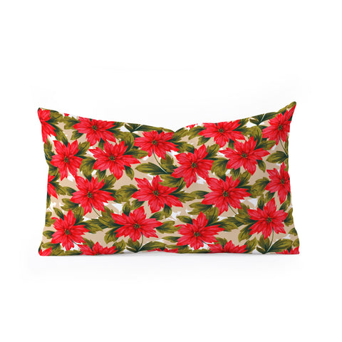 Aimee St Hill Poinsettia Oblong Throw Pillow