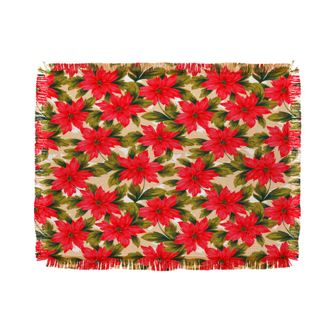 Aimee St Hill Poinsettia Throw Blanket
