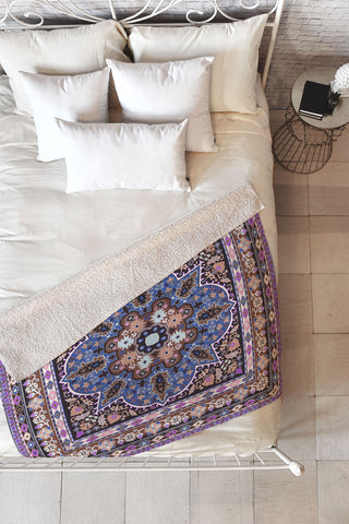 Aimee St Hill Semera Blue Fleece Throw Blanket