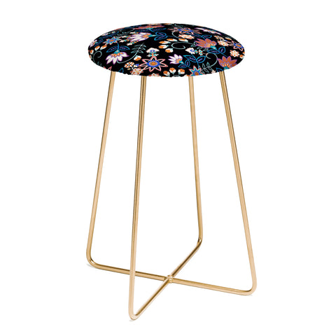 Aimee St Hill Semera Floral Midnight Counter Stool