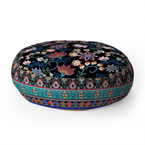 Aimee St Hill Semera Floral Midnight Floor Pillow Round