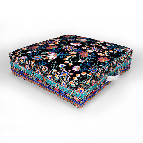 Aimee St Hill Semera Floral Midnight Outdoor Floor Cushion