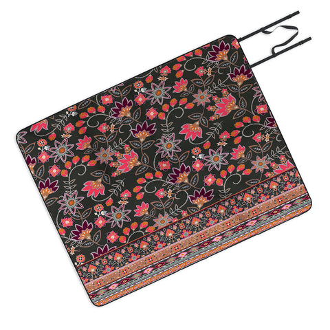Aimee St Hill Semera Floral Rust Picnic Blanket