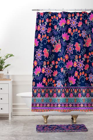 Aimee St Hill Semera Floral Shower Curtain And Mat