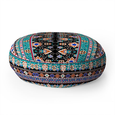 Aimee St Hill Semera Stripe Midnight Floor Pillow Round