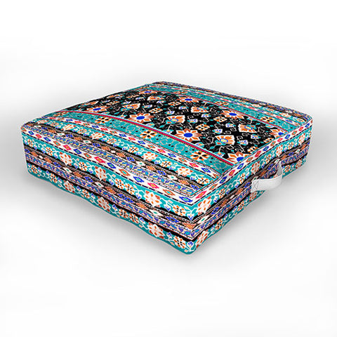 Aimee St Hill Semera Stripe Midnight Outdoor Floor Cushion