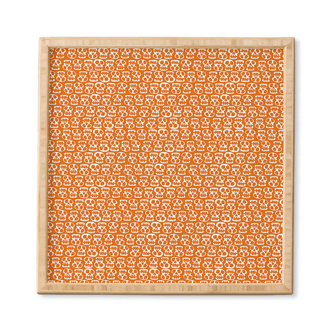 Aimee St Hill Skulls Orange Framed Wall Art