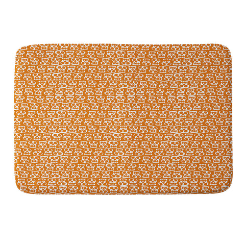 Aimee St Hill Skulls Orange Memory Foam Bath Mat