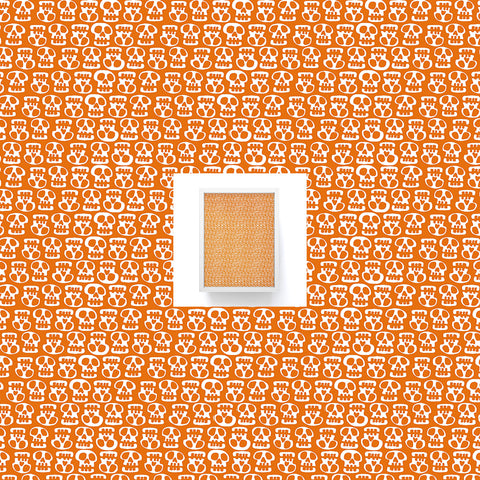 Aimee St Hill Skulls Orange Framed Mini Art Print