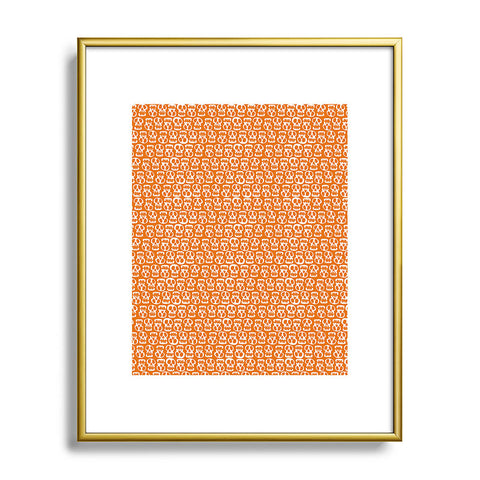 Aimee St Hill Skulls Orange Metal Framed Art Print