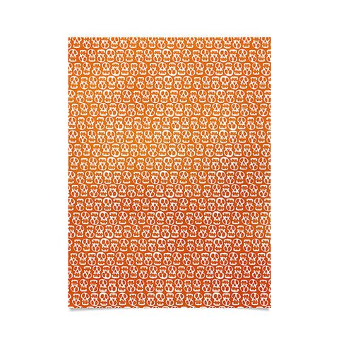 Aimee St Hill Skulls Orange Poster