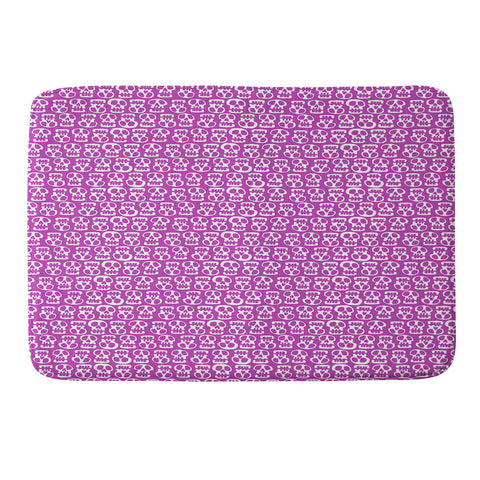 Aimee St Hill Skulls Purple Memory Foam Bath Mat