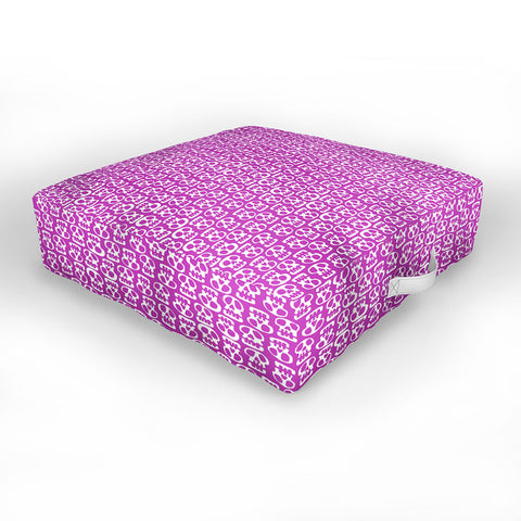 Aimee St Hill Skulls Purple Outdoor Floor Cushion