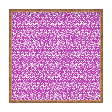 Aimee St Hill Skulls Purple Square Tray