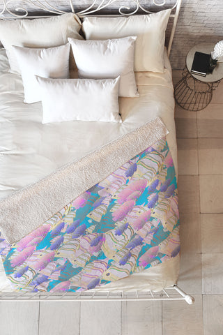 Aimee St Hill Techno Fish Fleece Throw Blanket