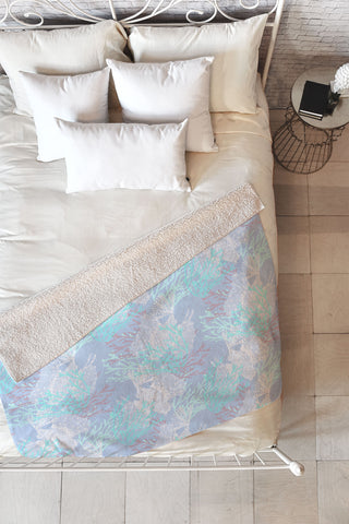 Aimee St Hill Tiger Fish Blue Fleece Throw Blanket