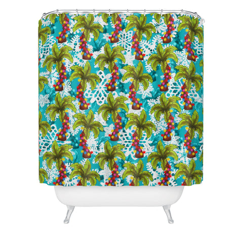 Aimee St Hill Tropical Christmas Shower Curtain