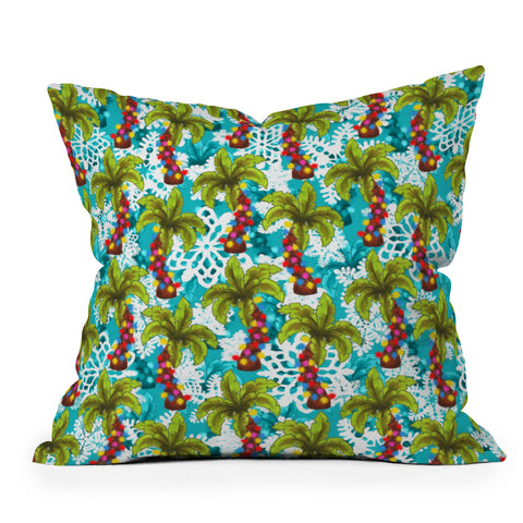 Aimee St Hill Tropical Christmas Throw Pillow