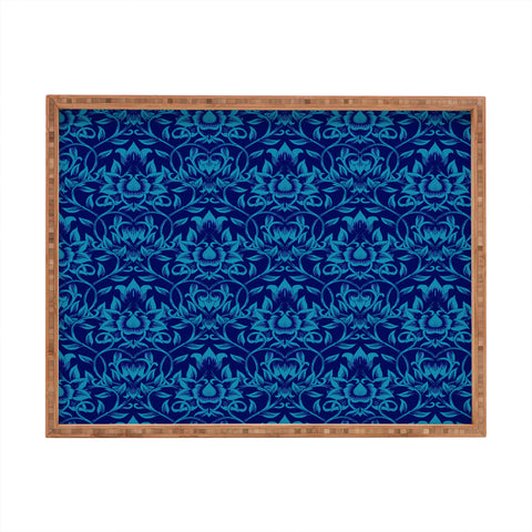 Aimee St Hill Vine Blue Rectangular Tray