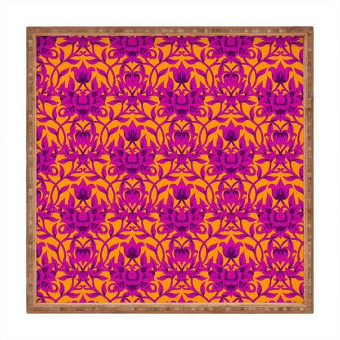 Aimee St Hill Vine Pink Square Tray