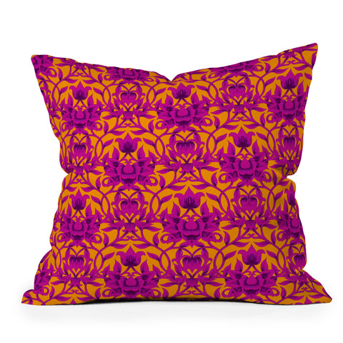 Aimee St Hill Vine Pink Throw Pillow