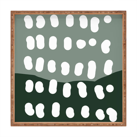 Aleeya Jones Abstract landscape 3 Square Tray