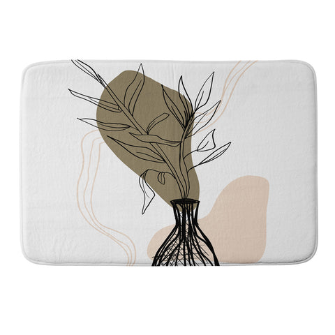 Aleeya Jones Abstract leaves I Memory Foam Bath Mat