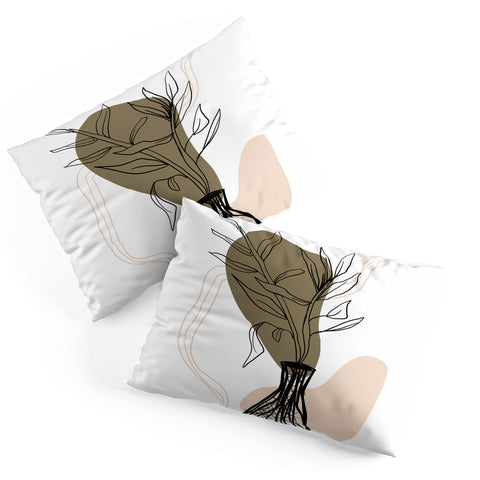 Aleeya Jones Abstract leaves I Pillow Shams