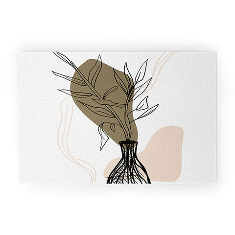 Aleeya Jones Abstract leaves I Welcome Mat