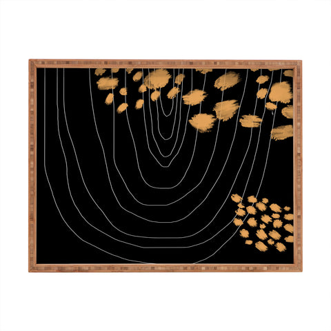 Aleeya Jones Black Gold Rectangular Tray