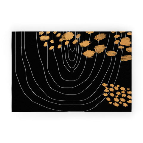 Aleeya Jones Black Gold Welcome Mat