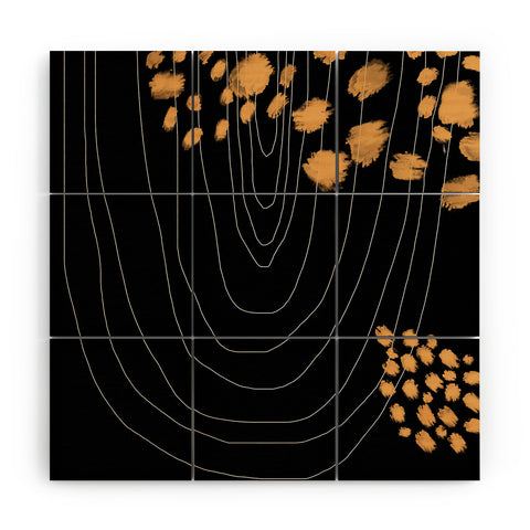 Aleeya Jones Black Gold Wood Wall Mural
