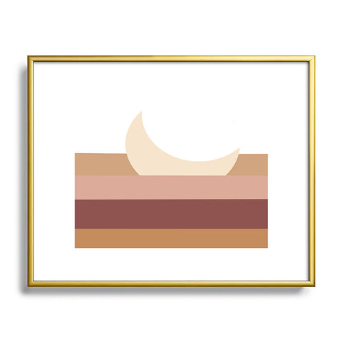 Aleeya Jones Boho moon Metal Framed Art Print