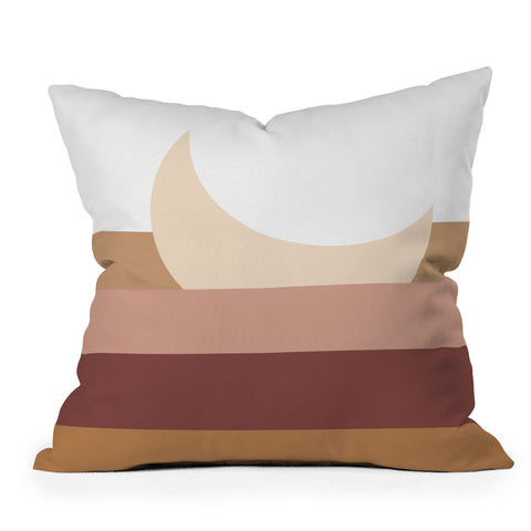 Aleeya Jones Boho moon Throw Pillow